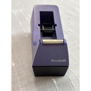 Scotch C38 Desk Tape Dispenser 2 Tone Blue/Black Heavy Weighted Made In USA